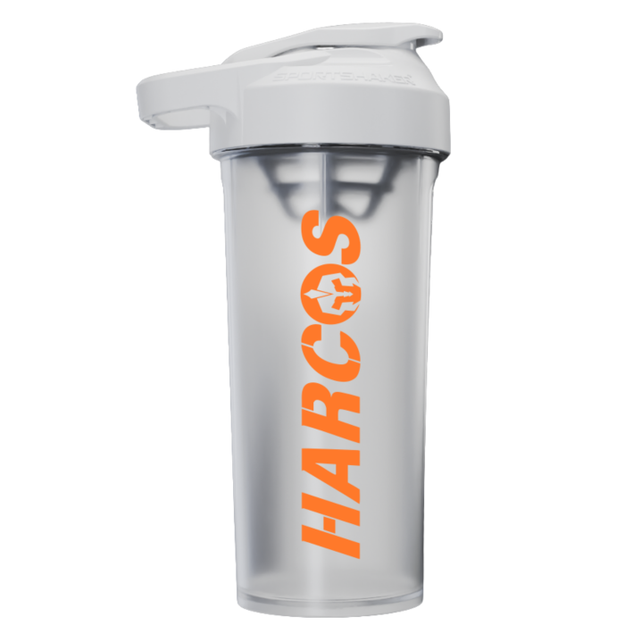 Harcos Protein Shaker Bottle 27oz – Made in USA | Leak-Proof Shaker Cup with Mixing Ball | BPA-Free & Dishwasher Safe | For Protein Shakes, Pre-Workout & Meal Replacement | Pack of 1 Transparent with Black Cap
