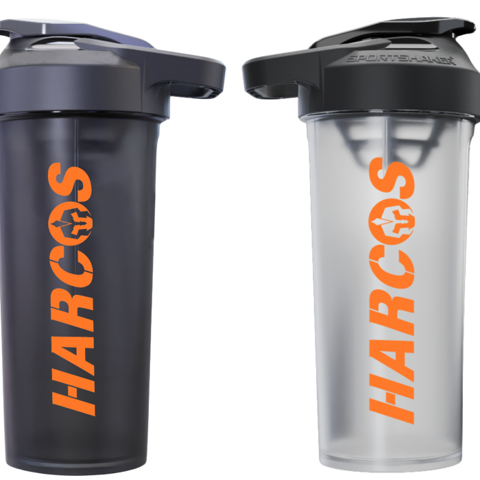 Harcos Protein Shaker Bottle 27oz – Made in USA | Leak-Proof Shaker Cup with Mixing Ball | BPA-Free & Dishwasher Safe | For Protein Shakes, Pre-Workout & Meal Replacement | Pack of 2
